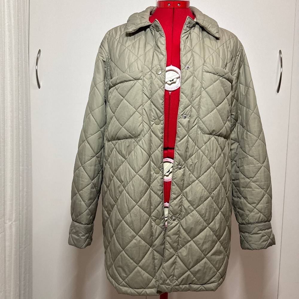 Dynamite green quilted jacket size small